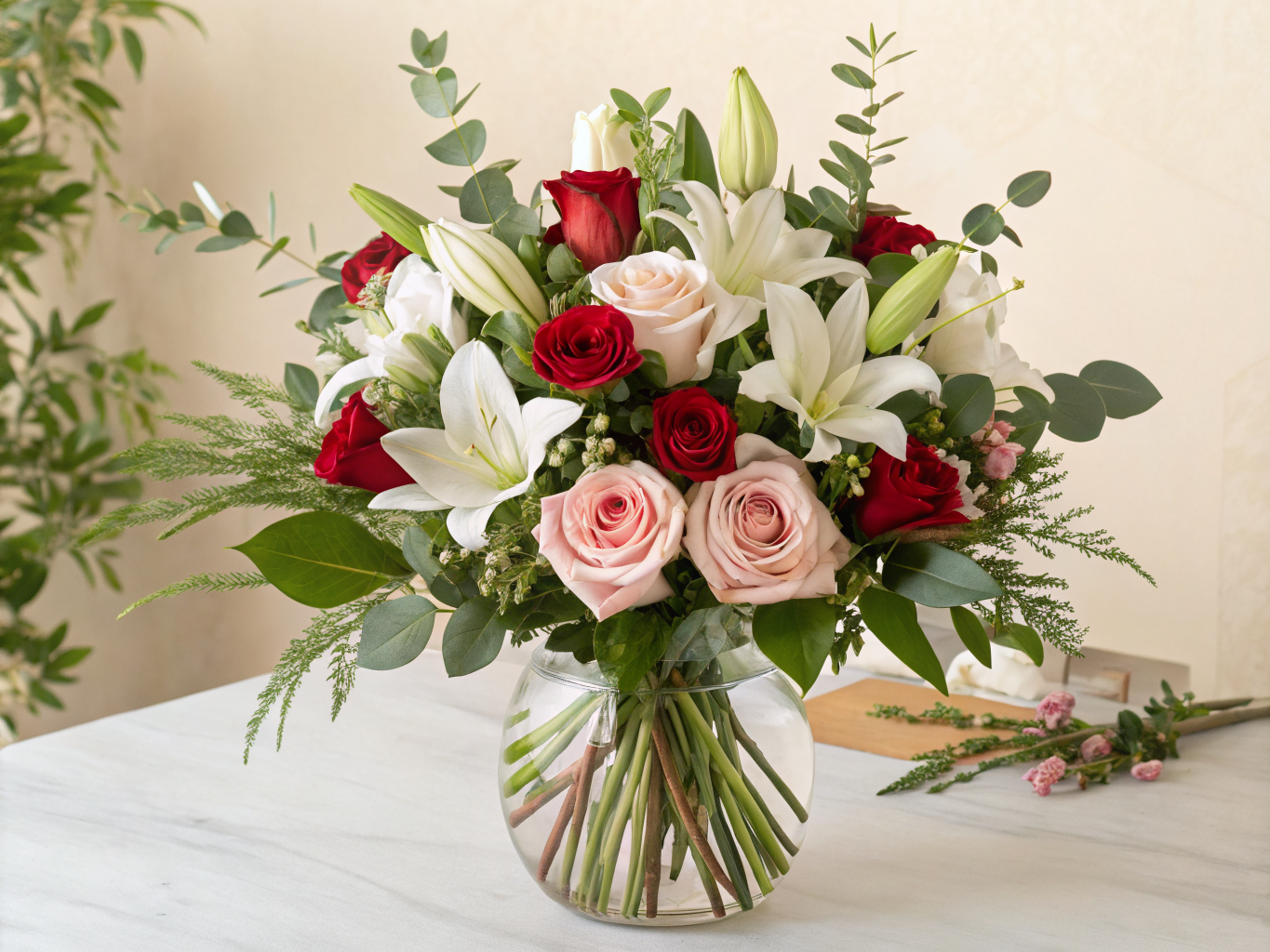 Klassischer Rosenstrauß